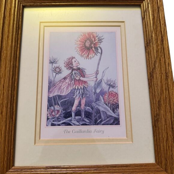 5 Vintage Fairy Framed Art Print by Cicely Mary Barker Wood Frame 9x11 Whimsical - Picture 9 of 13